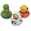 Rubber duck mini astronaut/alien (per 3)