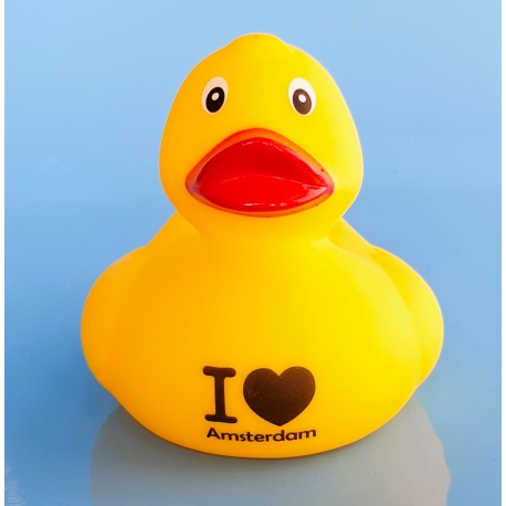 DUCKY TALK I LOVE Amsterdam geel  Zwart