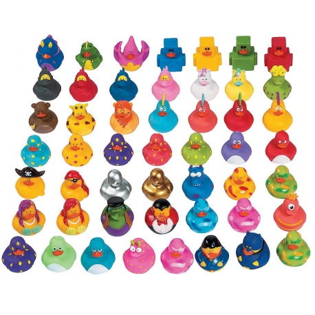 Set von 600 verschiedenen Gummi-Enten DESIGN 1  Mini enten