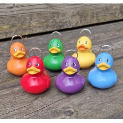 Rubber duck fishing small with iron hook (per 6)  Funfairducks