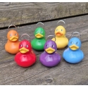 Rubber duck fishing small with iron hook (per 6)