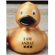 Rubber duck Bronze 8cm  White