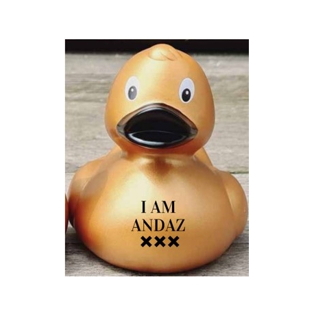 Rubber duck Bronze 8cm  White