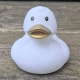 Rubberduck white golden beak 8 cm B  White