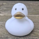 Rubberduck white golden beak 8 cm B