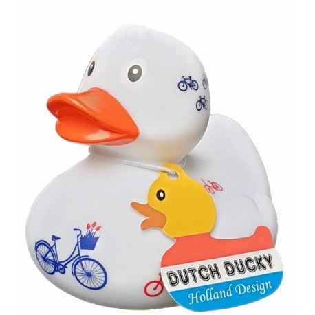 Badeend DUTCH DUCKY fiets 8 cm B  Dutch Ducky