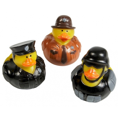 Badeend mini politie (per 3)  Mini eendjes