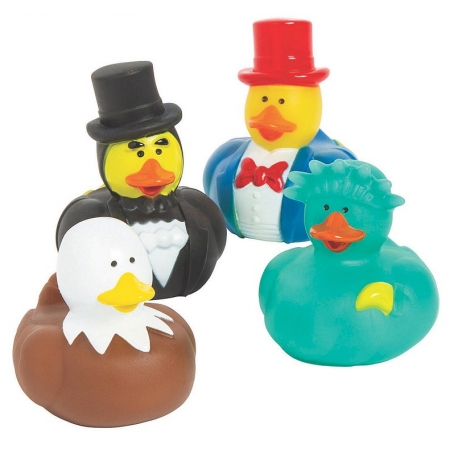 Satz von 48 USA Amerika mini Gummi-Enten  Mini enten