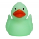 Gummi ente Ducky 7,5 cm DR glow in the dark Grün  Übrige farben