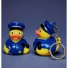 Keychain rubber duck Police