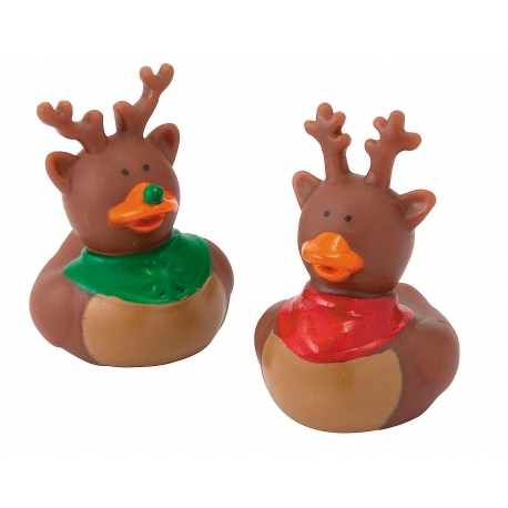 Rubber duck mini Reindeer (per 9)  Mini ducks