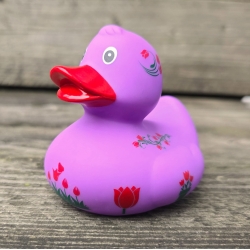 Badeend DUTCH DUCKY Tulp Paars 8 cm  Dutch Ducky