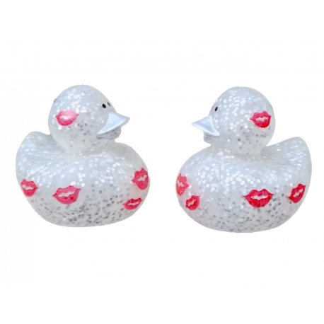 Mini glitter Kiss badeend  Mini eendjes