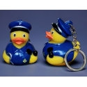 Keychain rubber duck Police