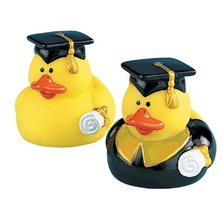 Rubber duck mini graduate (per 2)  Mini ducks