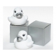 Rubber duck white silver B  Silver