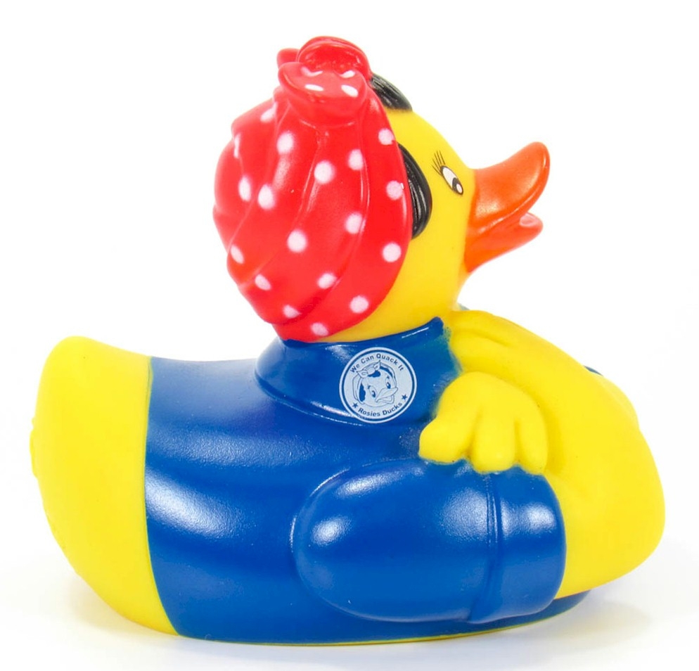 Rosie the discount riveter rubber duck