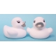 Rubber duck white silver B  Silver