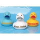 Rubberduck white with silver beak 8 cm B  White