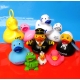 Rubberduck white with silver beak 8 cm B  White