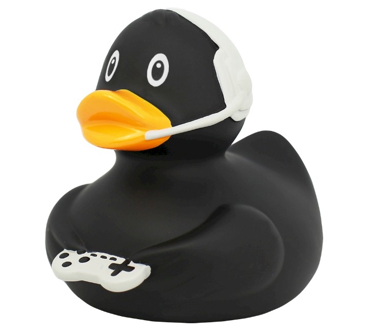 Rubber duck Gamer Black & White LILALU